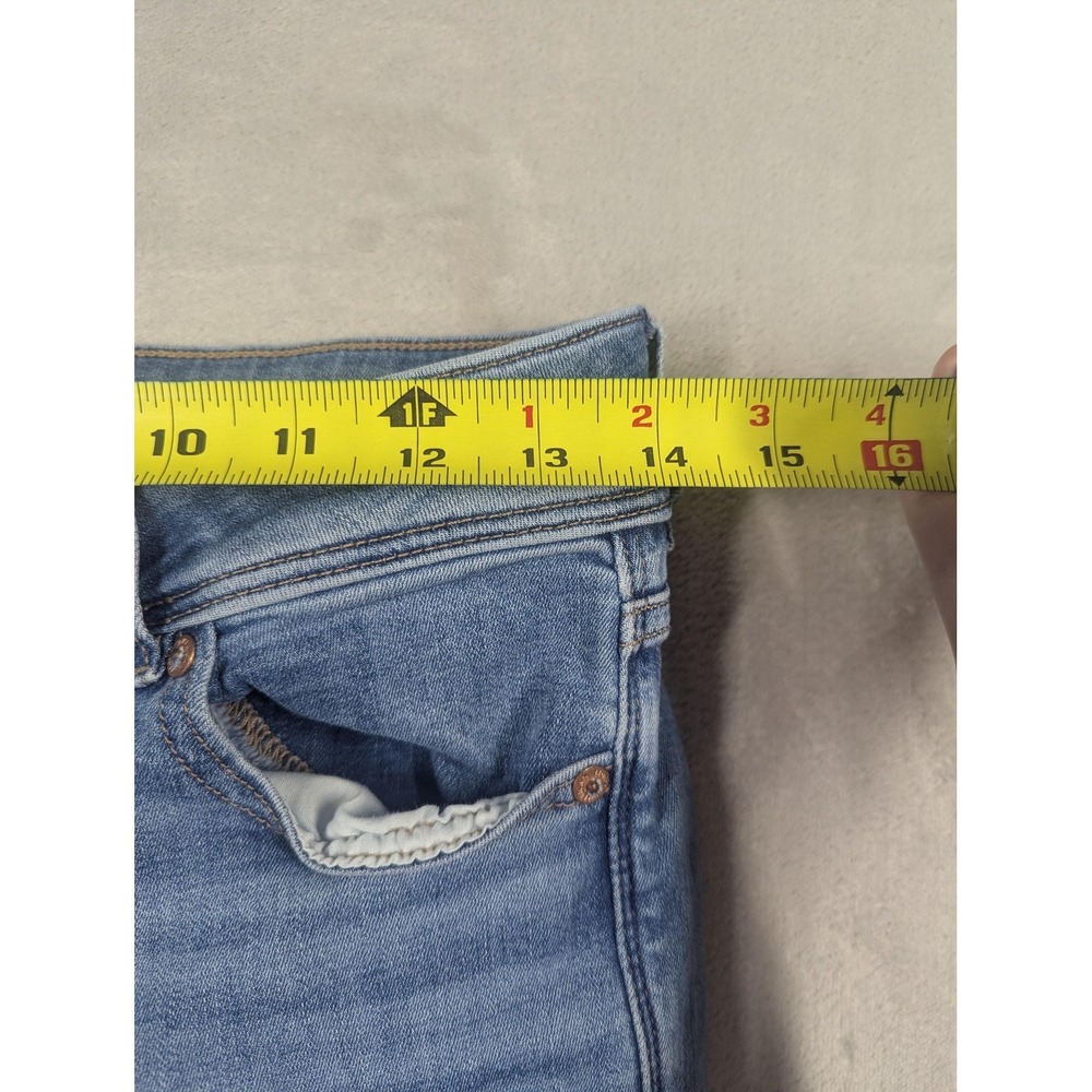 American Eagle Jeans Womens 4 Short Blue Light Wash Mid Rise Kick Boot Denim - Picture 6 of 11
